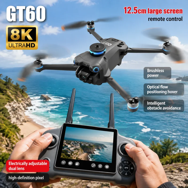 Drone Gps Mount - NEUE GT60 Mini-Drohne mit Doppelkameras, 8K