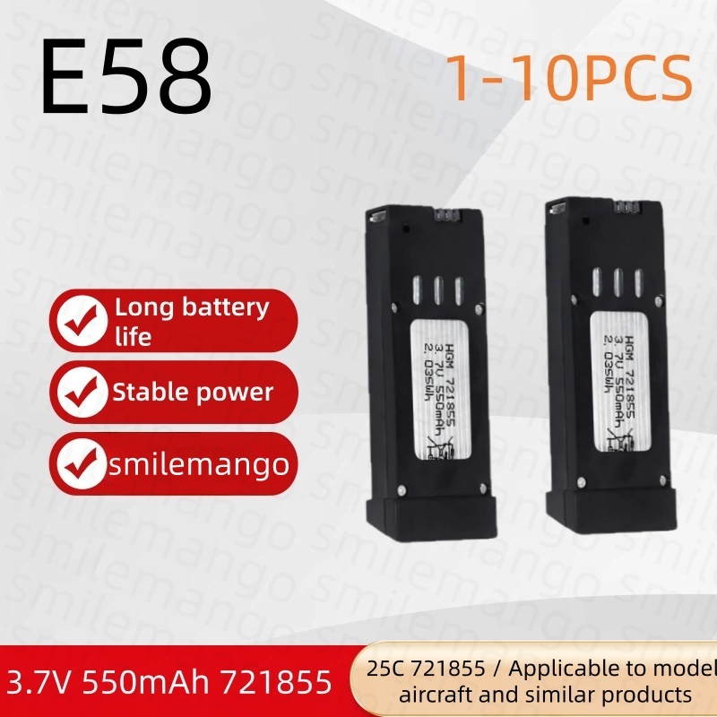 1-10PCS 3,7V 550mAh RC Drone L – Eachine Drone E58 Bewertung und Preis